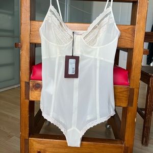 ** NWT** Frette Spaghetti strap bodysuit